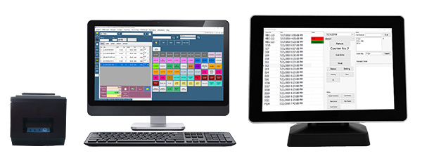 queue system pos system touch screen