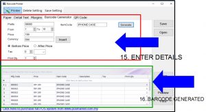 barcode printer 7 pos system