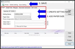 barcode printer pos system