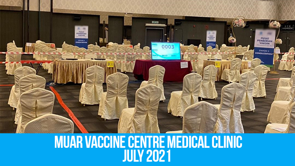 posmarket queue system muar vaccine centre ppv johor