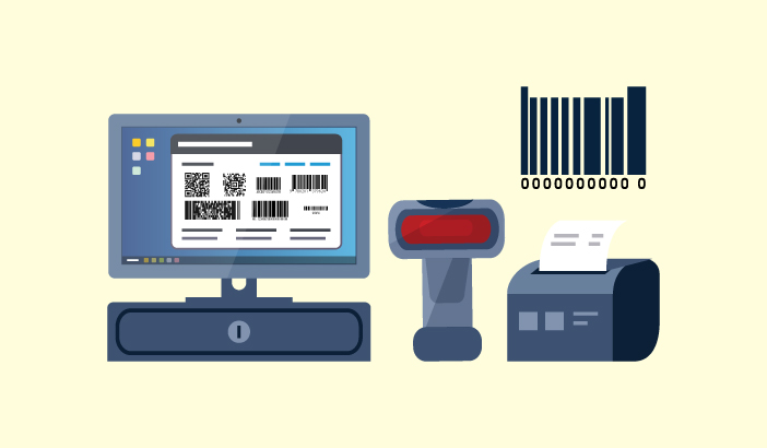 laundry pos system barcode printing scanning